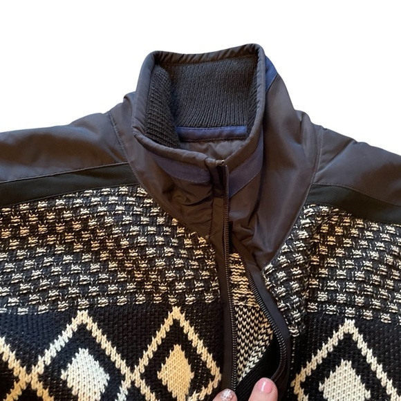Impulso Made in Italy-50% Wool-Zip up Cardigan-Diamond Design- Size XXL-EU/XL US - Picture 6 of 15